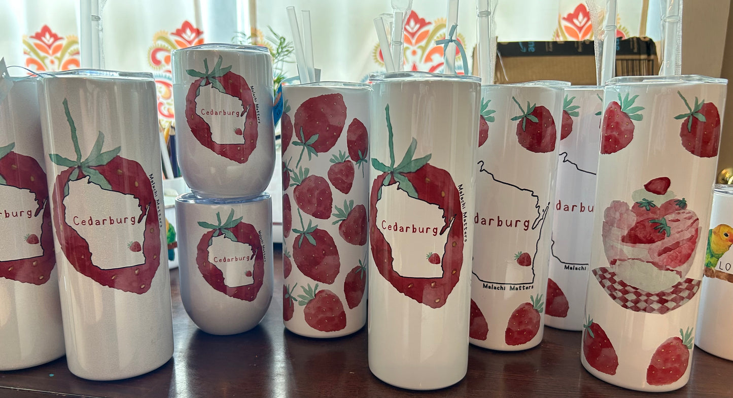 Cedarburg Strawberry Various Drinkware Overstock