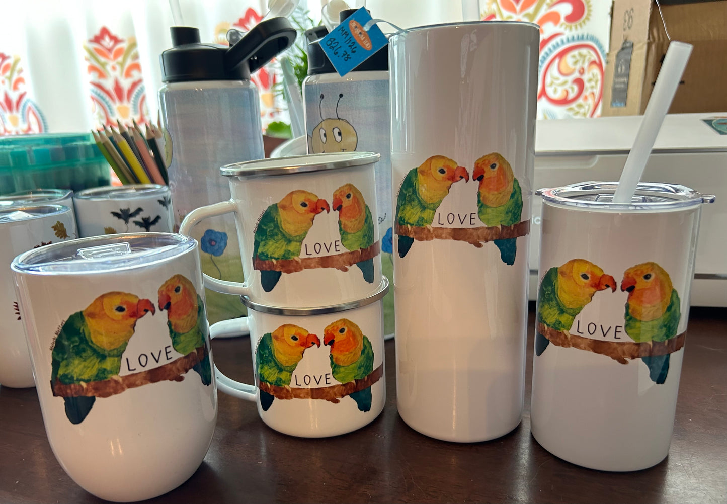 Love Birds Various Drinkware Overstock