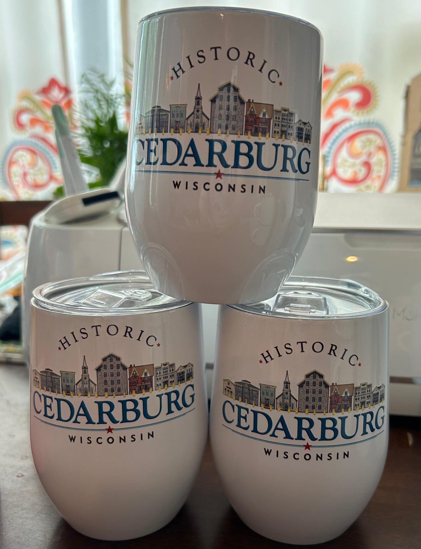 Cedarburg Logo Wine Cup - Overstock